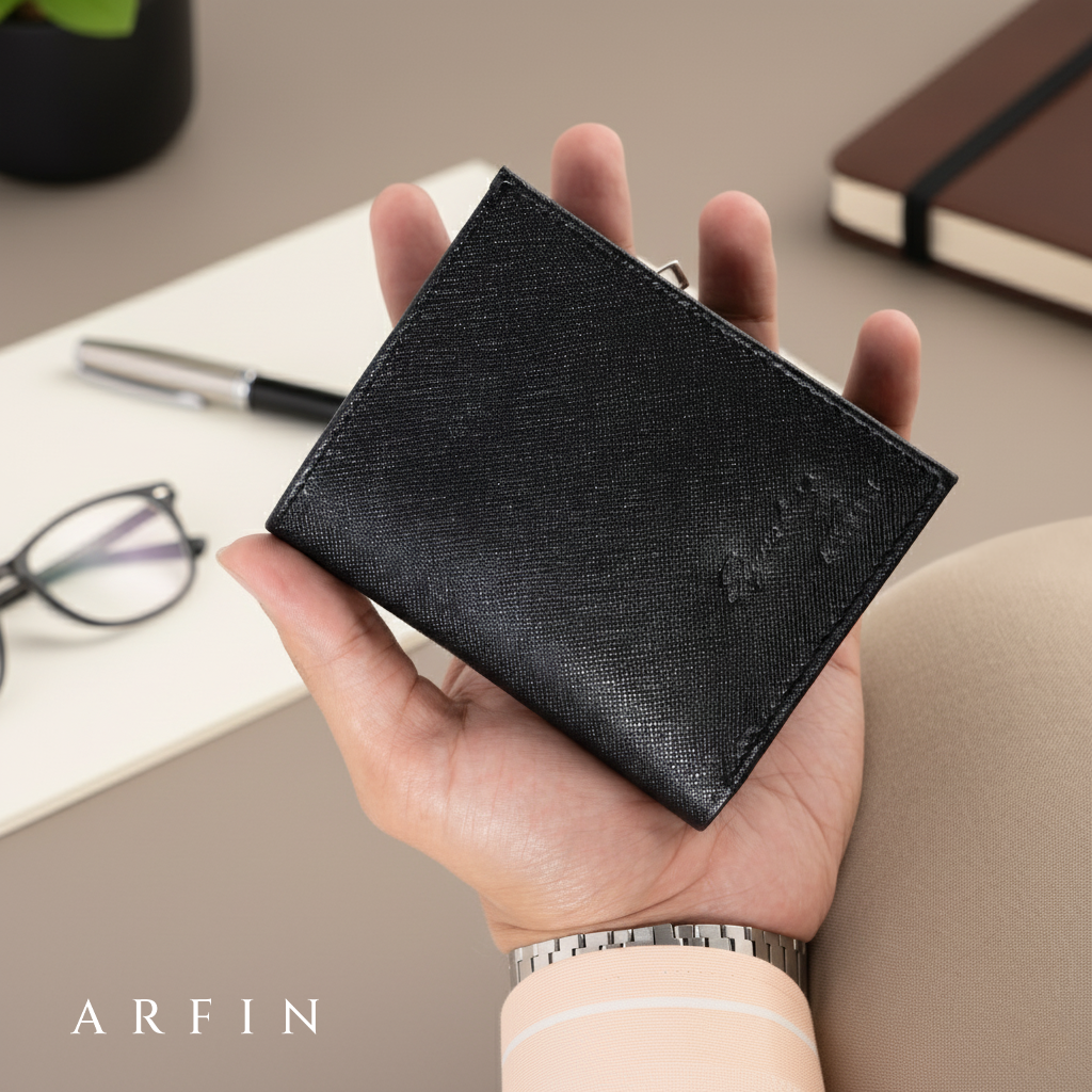 Saffiano Black Mini Wallet Image