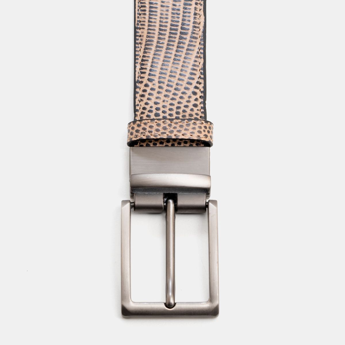 Textured Belt with Matte Buckle Image