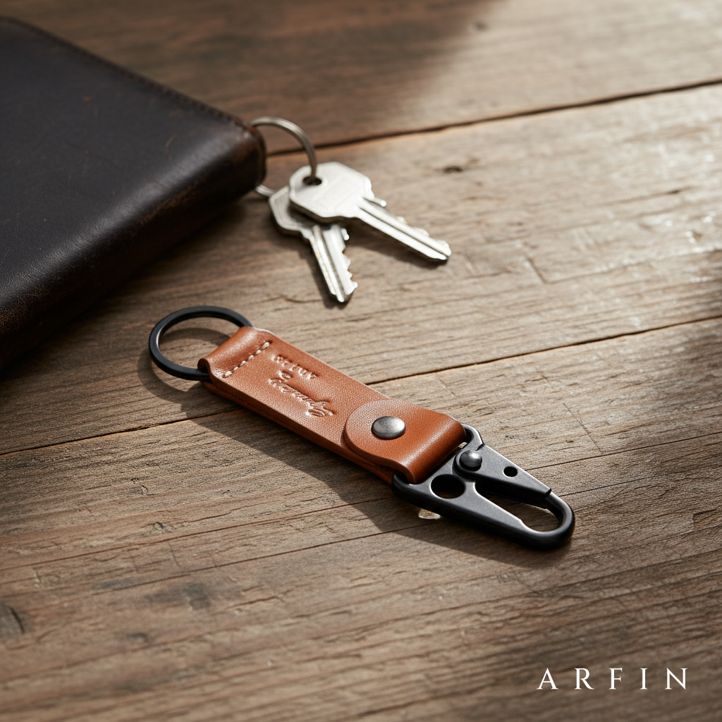 Key Ring Tan Brown Image
