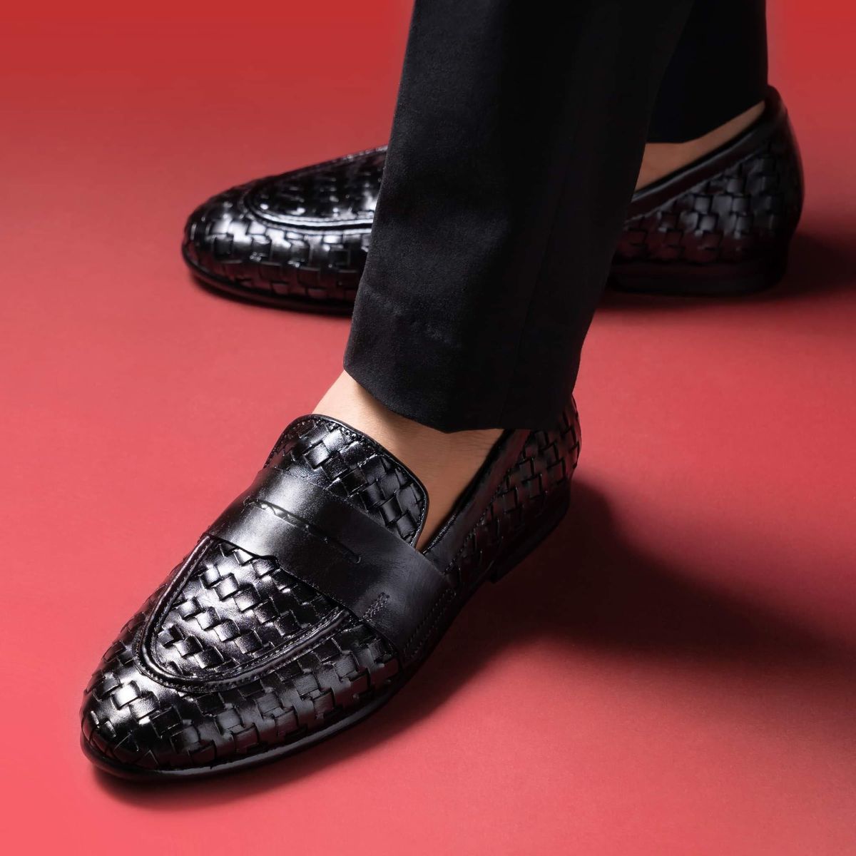 Penny Braided Loafer Black Image