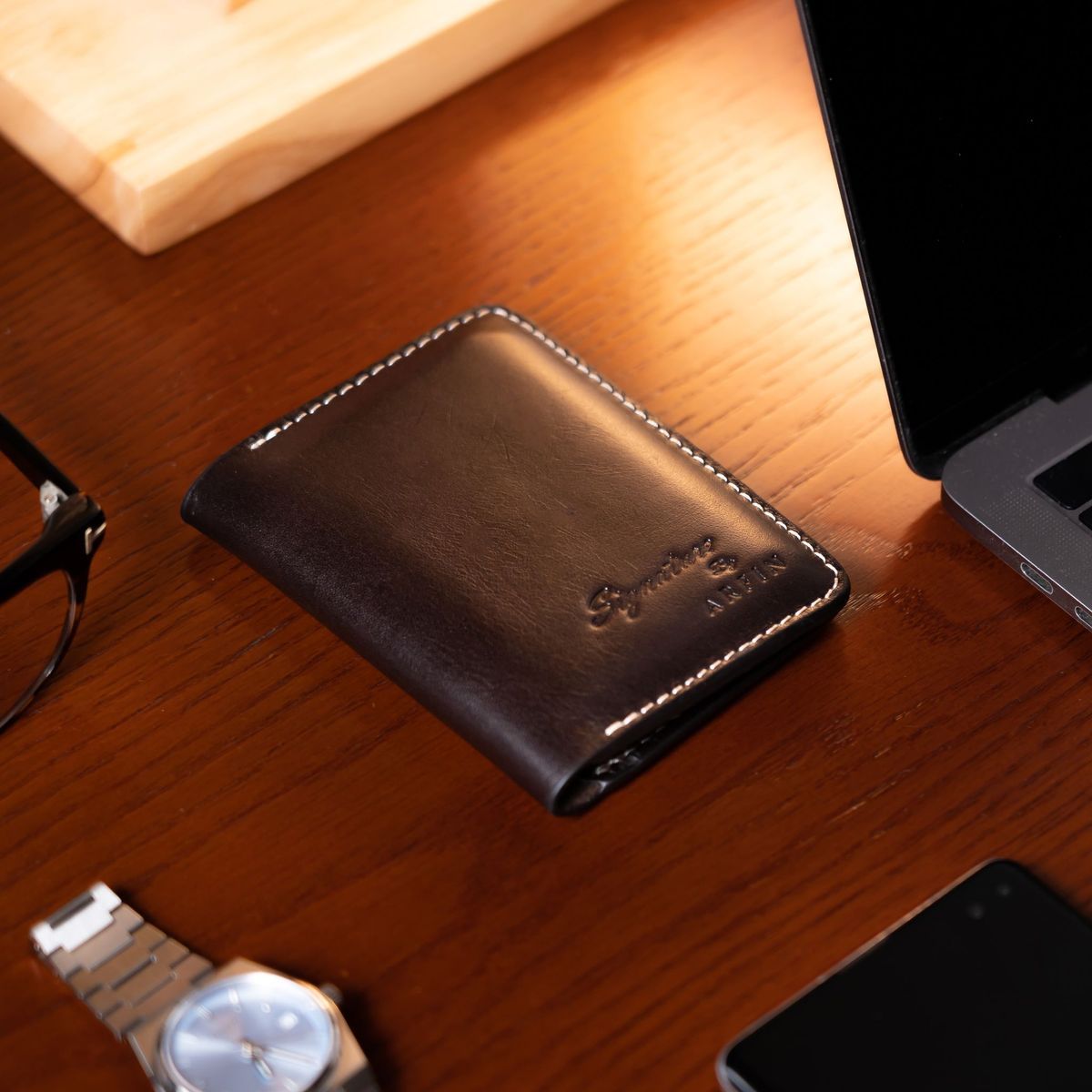 Dark Brown Card Holder Image