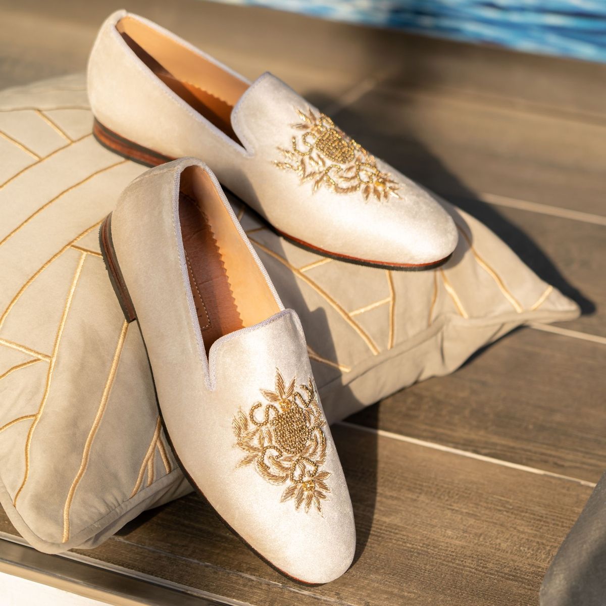 Z36 Check Boutique Zardosi on Off-White Image