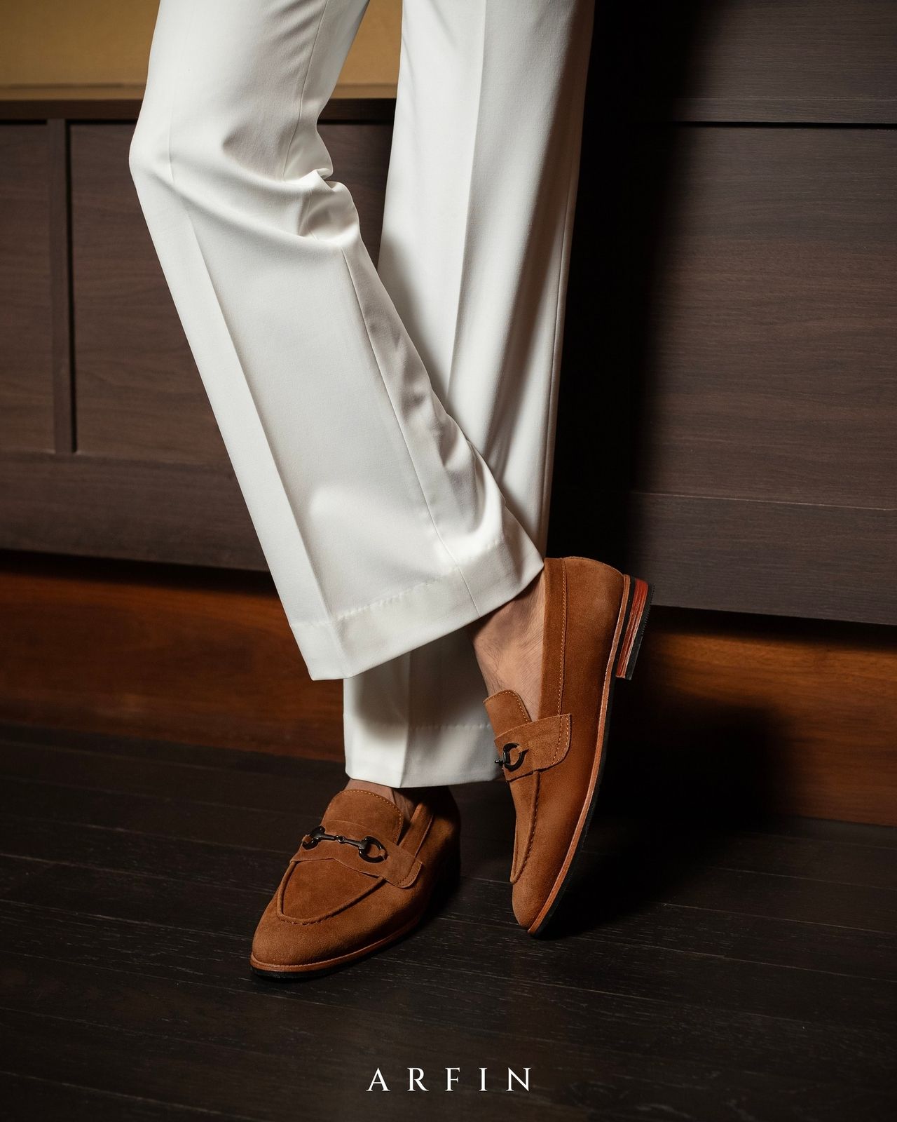 Tan Suede Horse-bit Loafer Image
