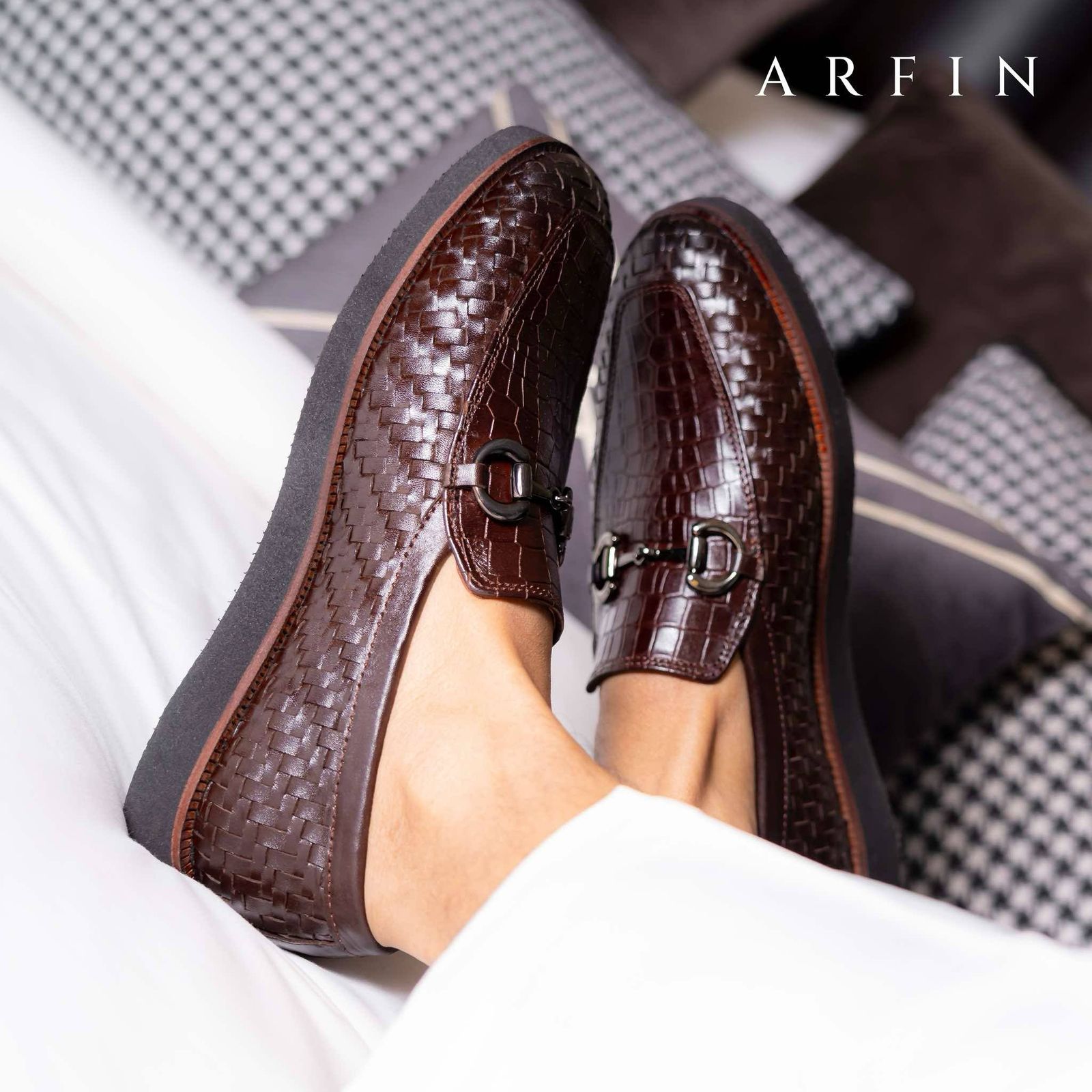 Wedge Sole Cocoa Woven Loafer Image