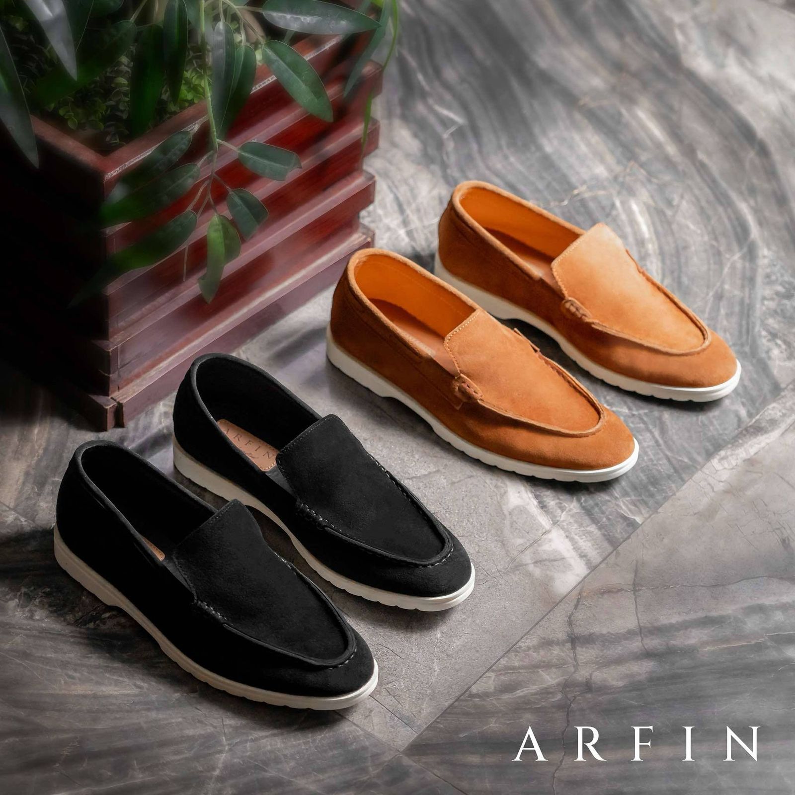Lightweight Brown Suede Comfy Loafer Image