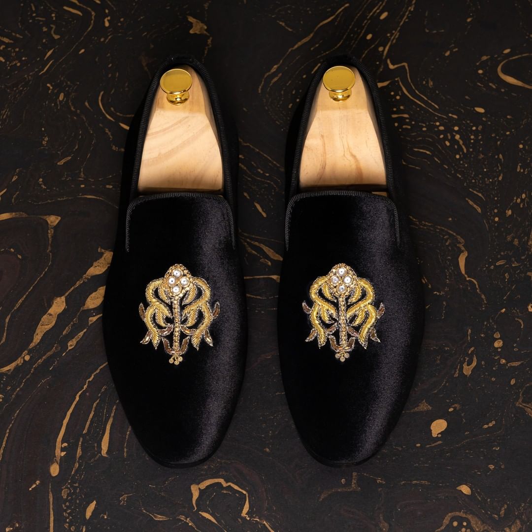 Stoned Damask Velvet Slip-On Image
