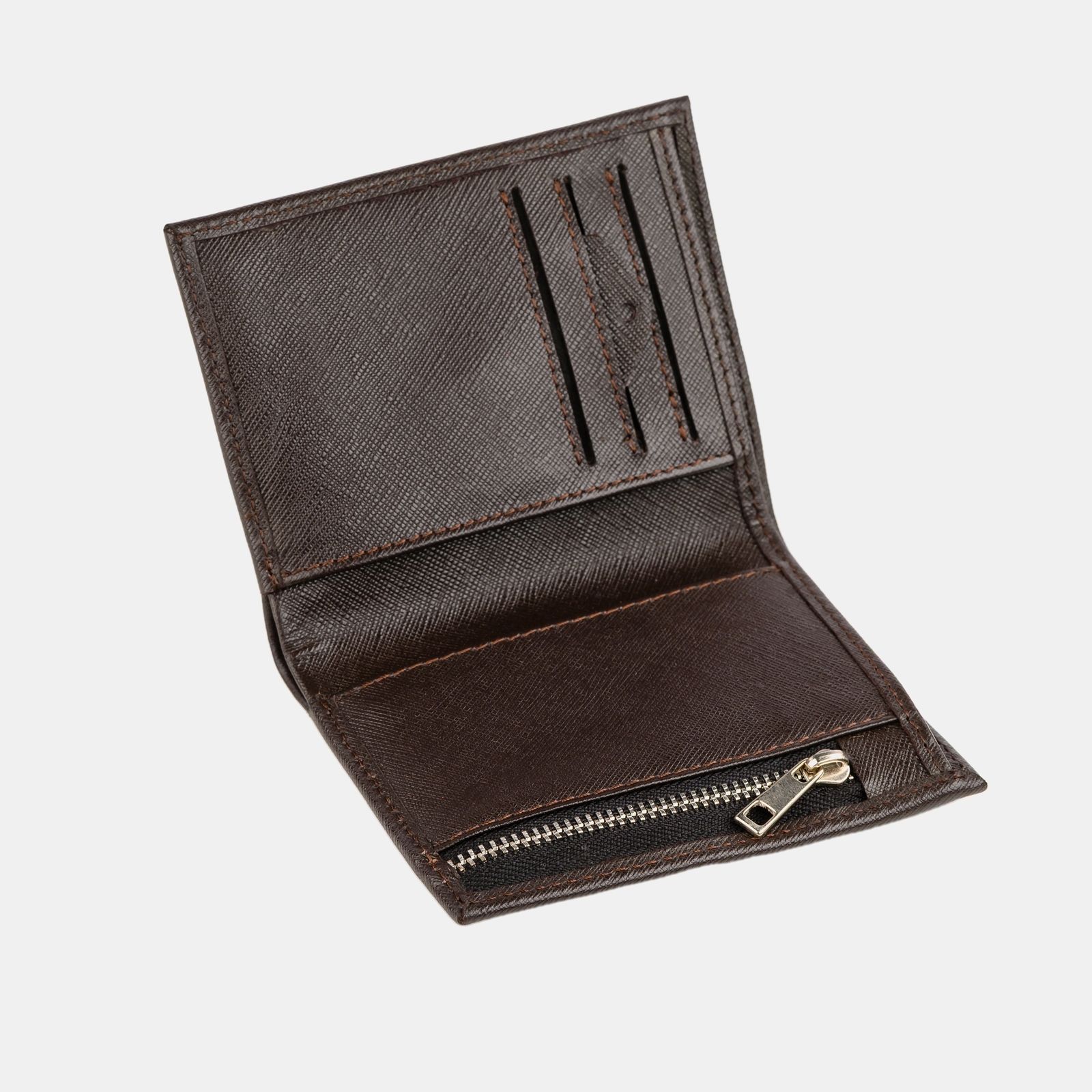 Saffiano Cocoa Mini Wallet Image