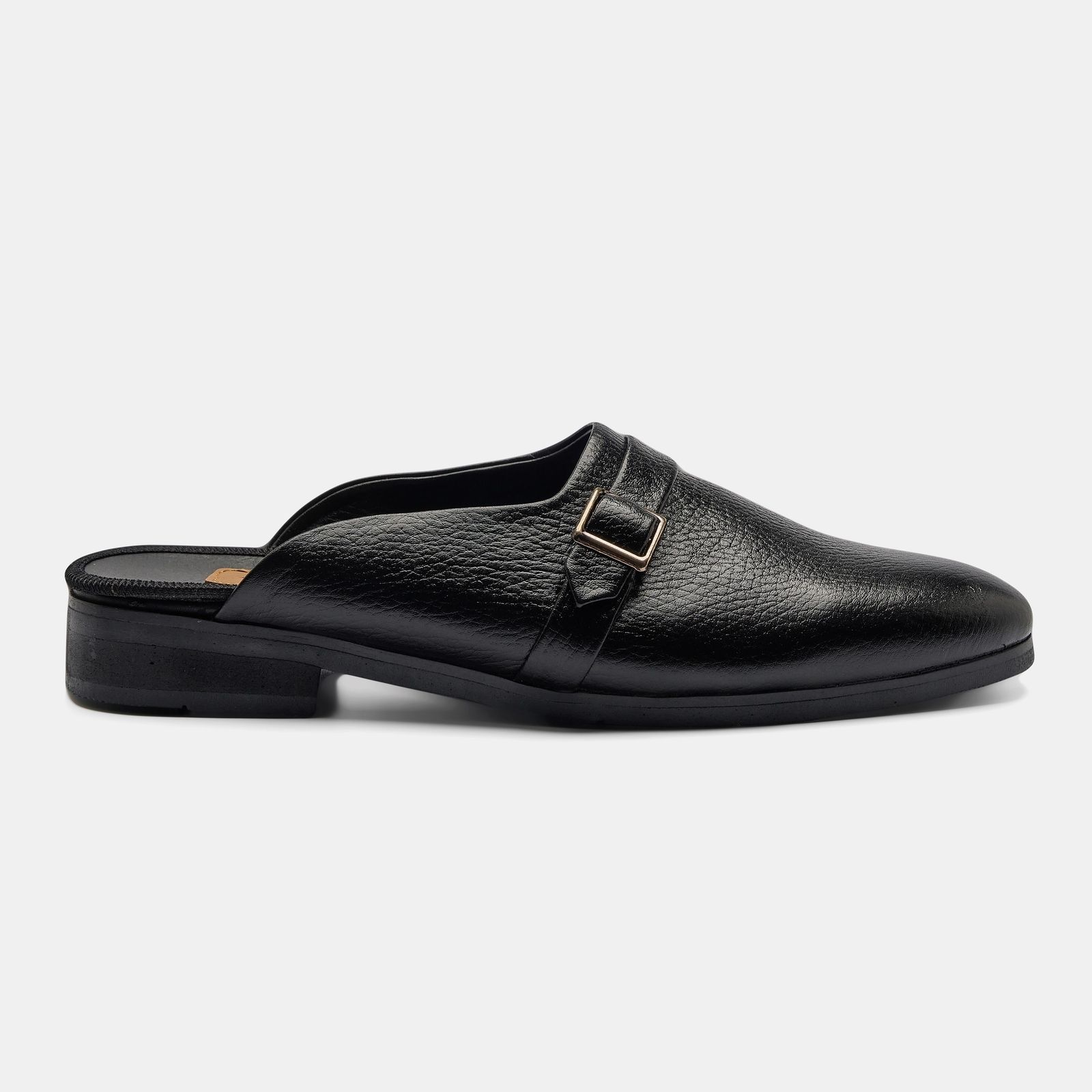 Black Single Monk Half Mule