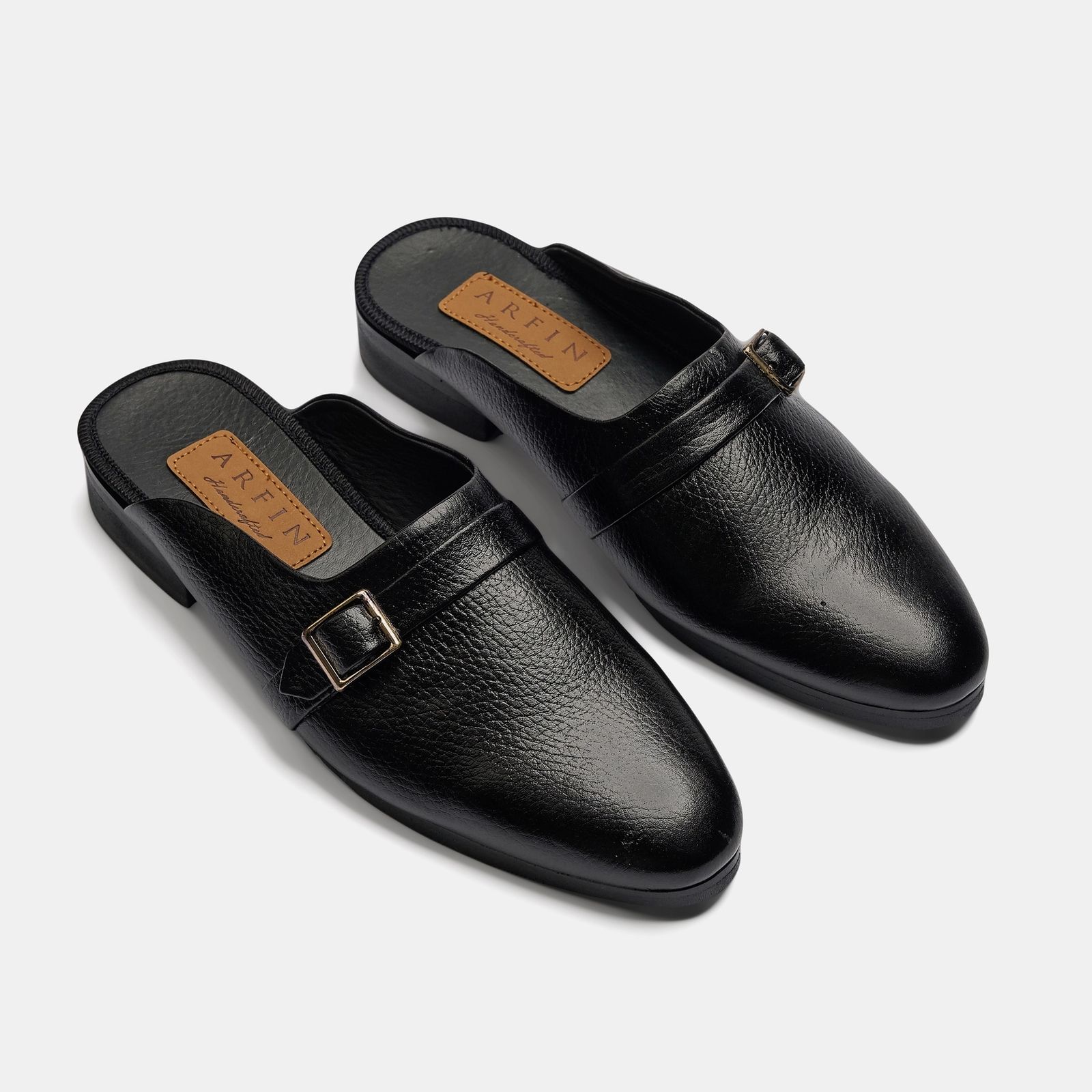 Black Single Monk Half Mule