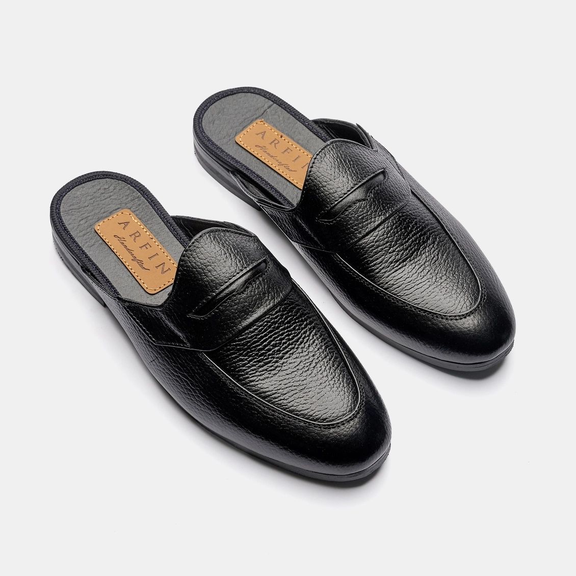 Black Penny Half Shoe