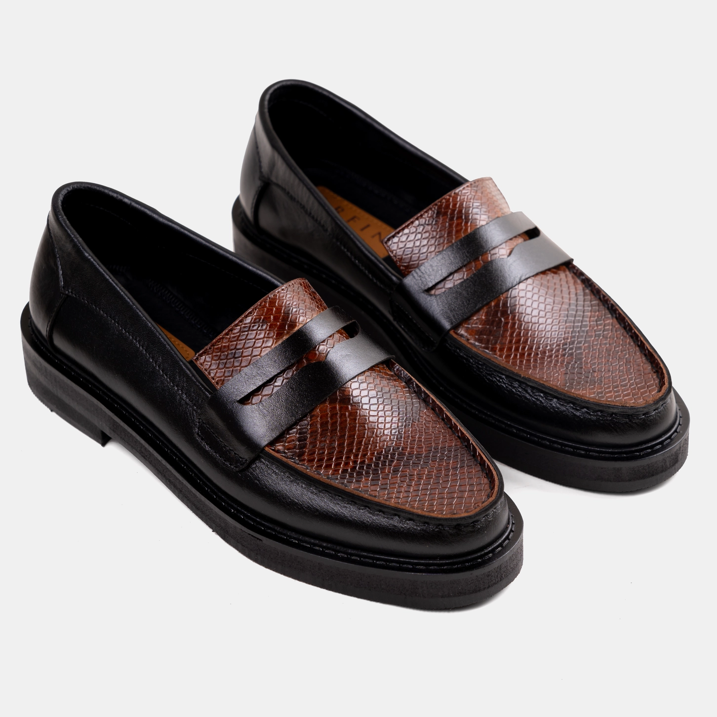 Embossed Print High Sole Loafer
