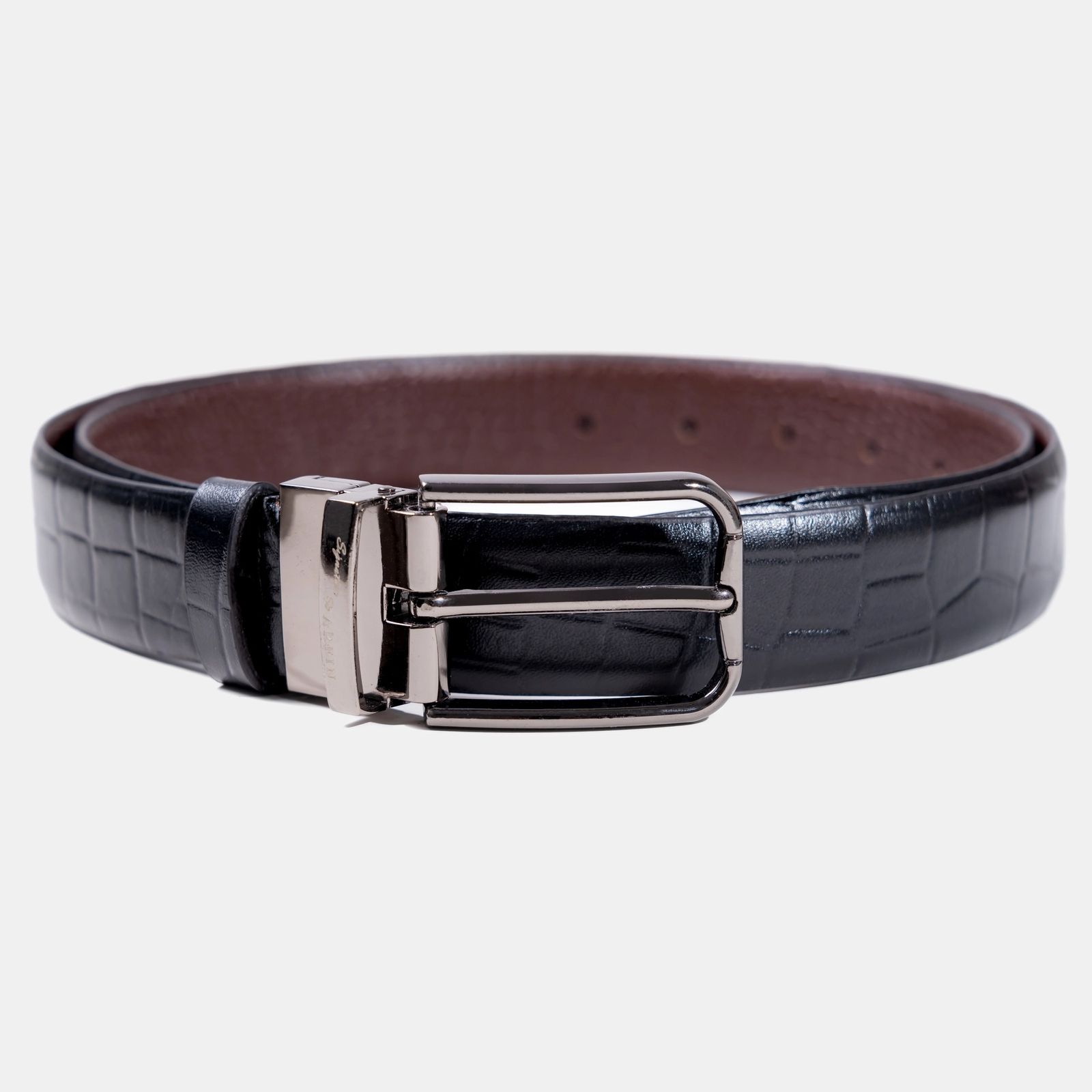 Croc Dice Square Edge Buckle Belt Image