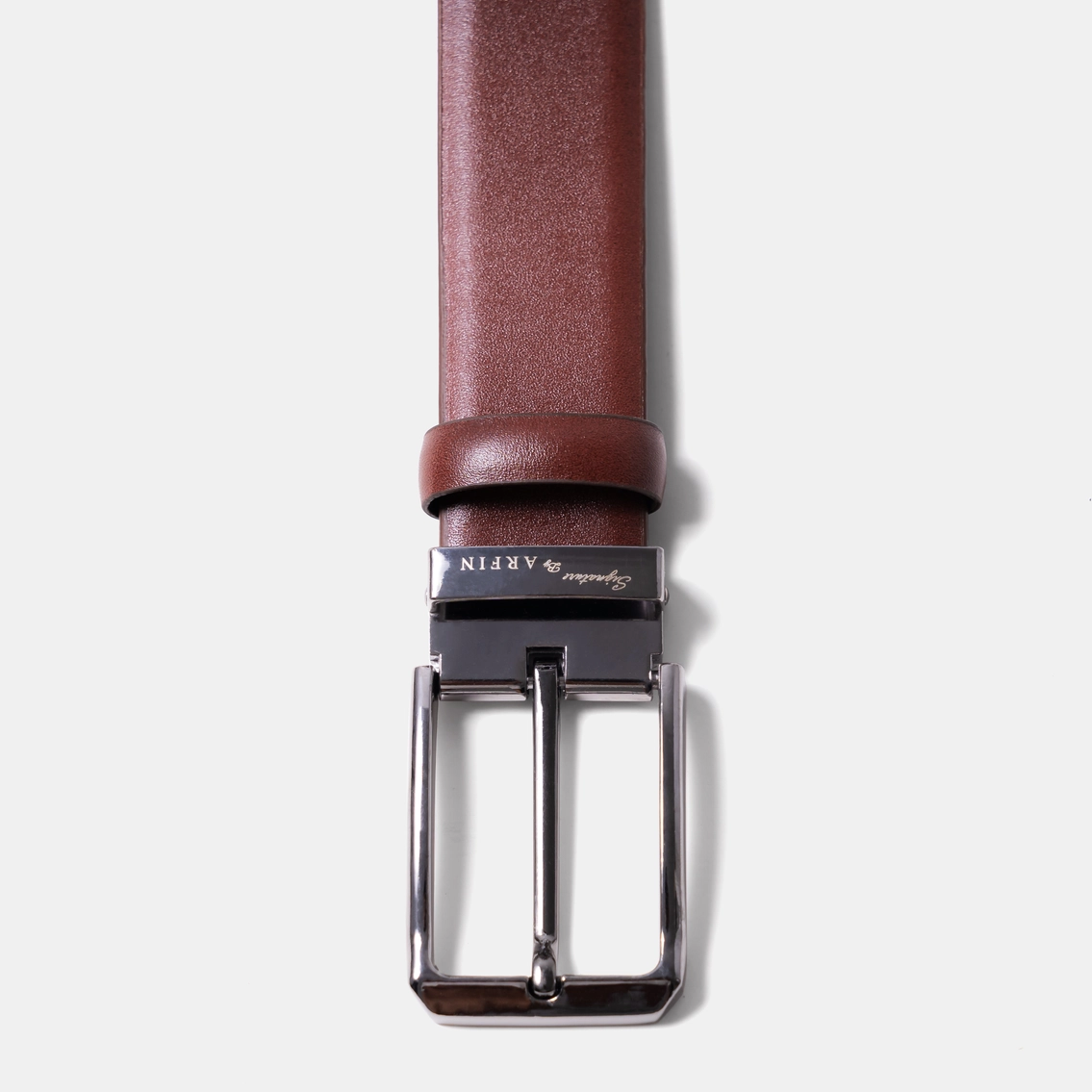 Brown Plain Belt Square Gun Buckle 