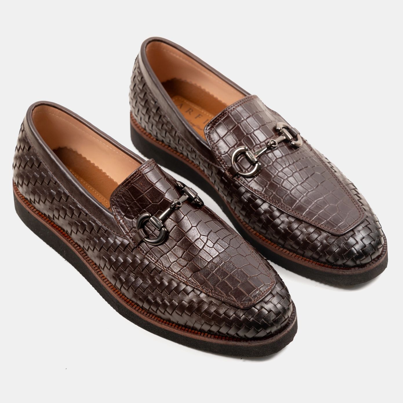 Wedge Sole Cocoa Woven Loafer