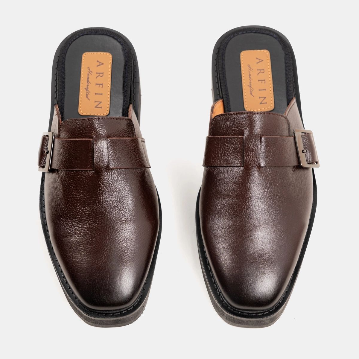 High Sole Cocoa Single Buckle Half Shoe