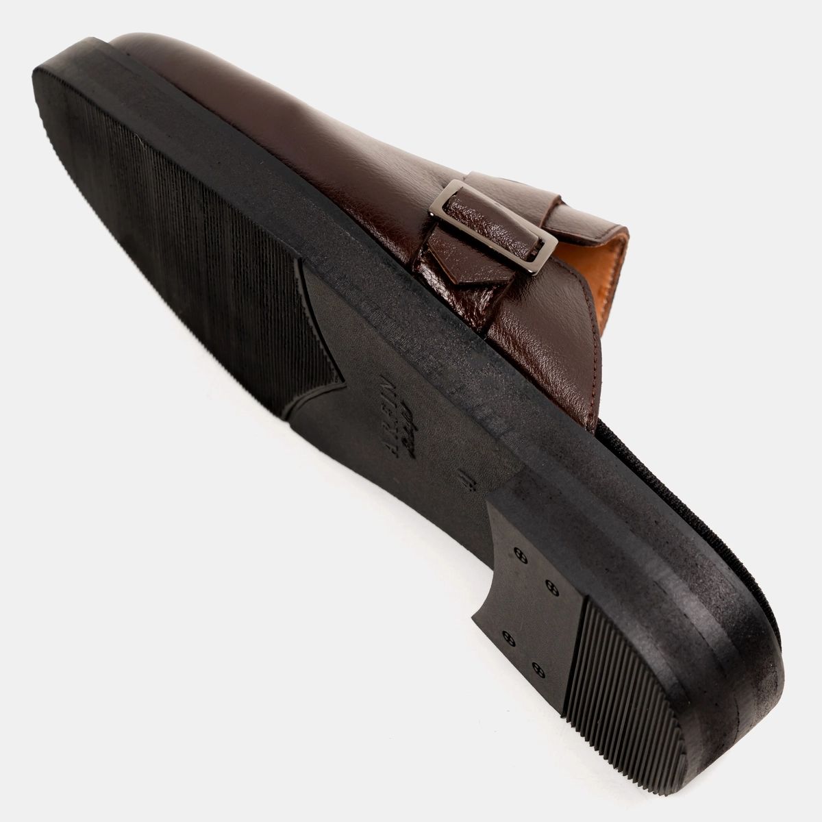 High Sole Cocoa Single Buckle Half Shoe Image