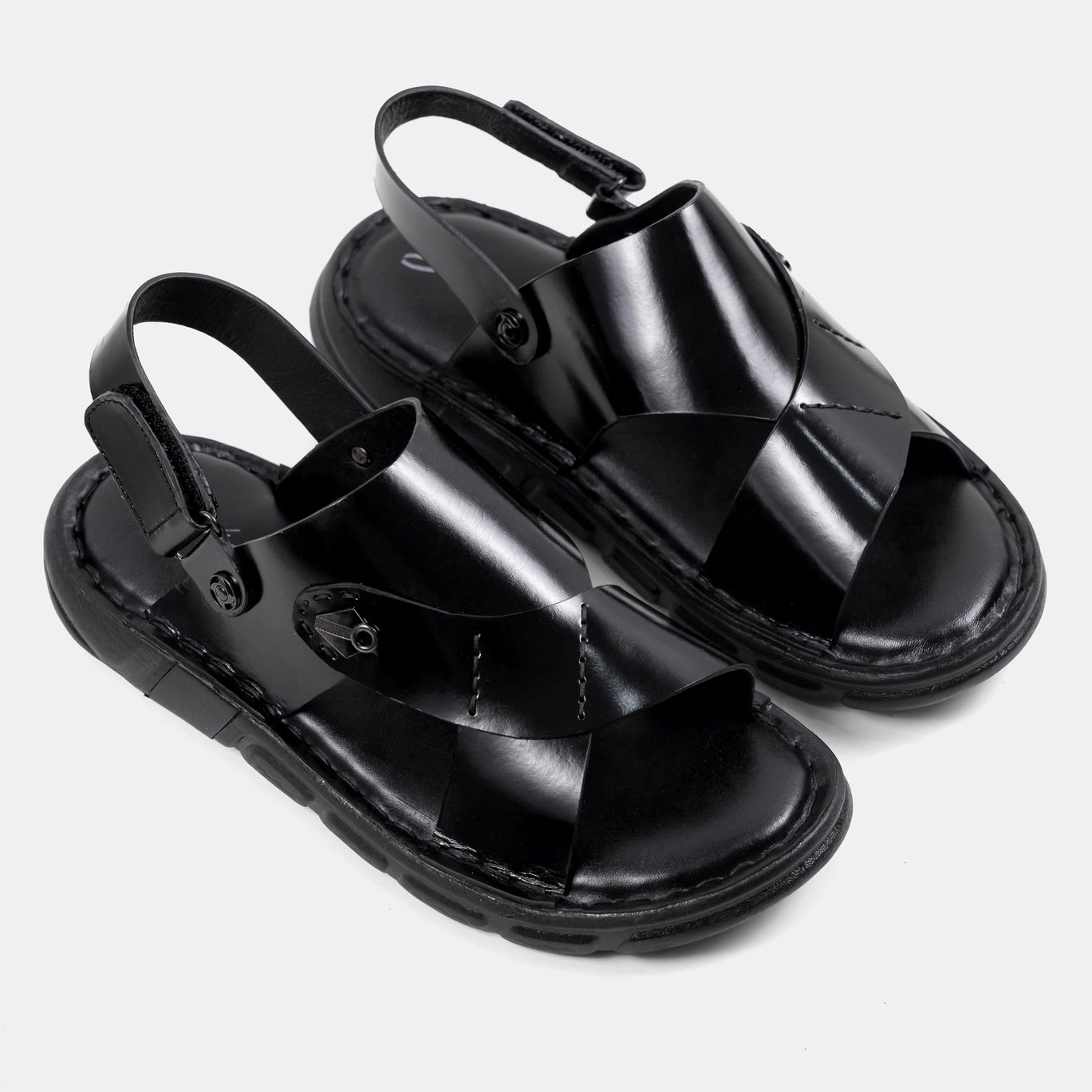 Comfy Sole Handmade Patent Sandal