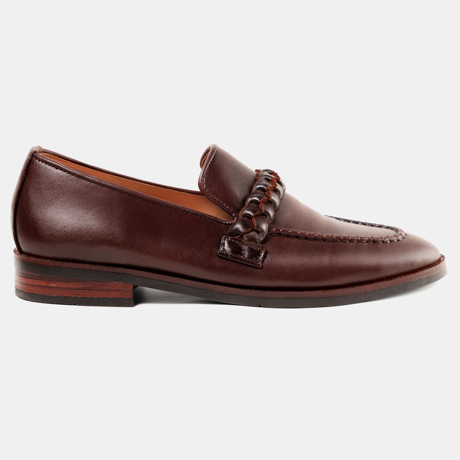 Plait Stitched Penny Loafer