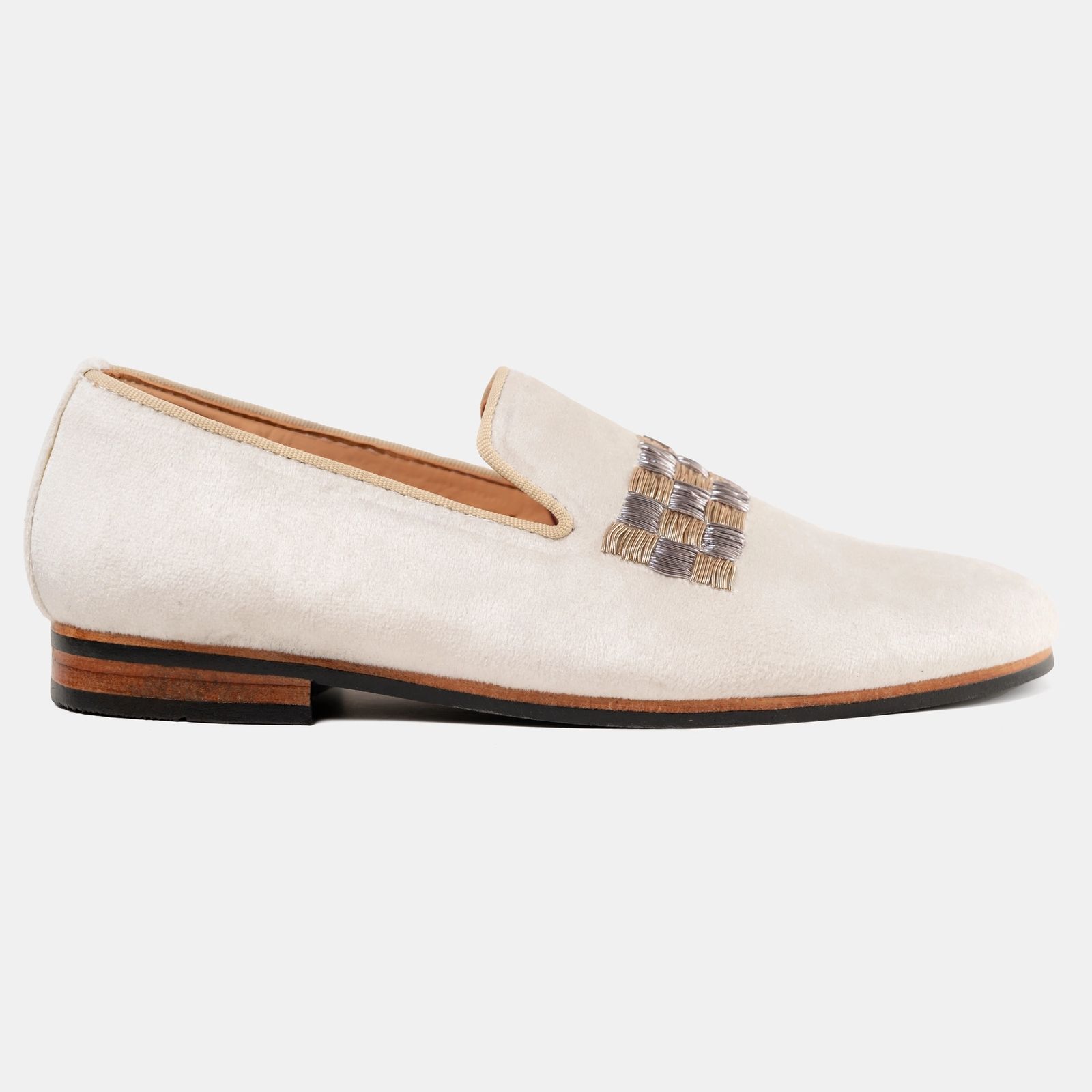 Z45 Strap Zardosi Golden on Off-White