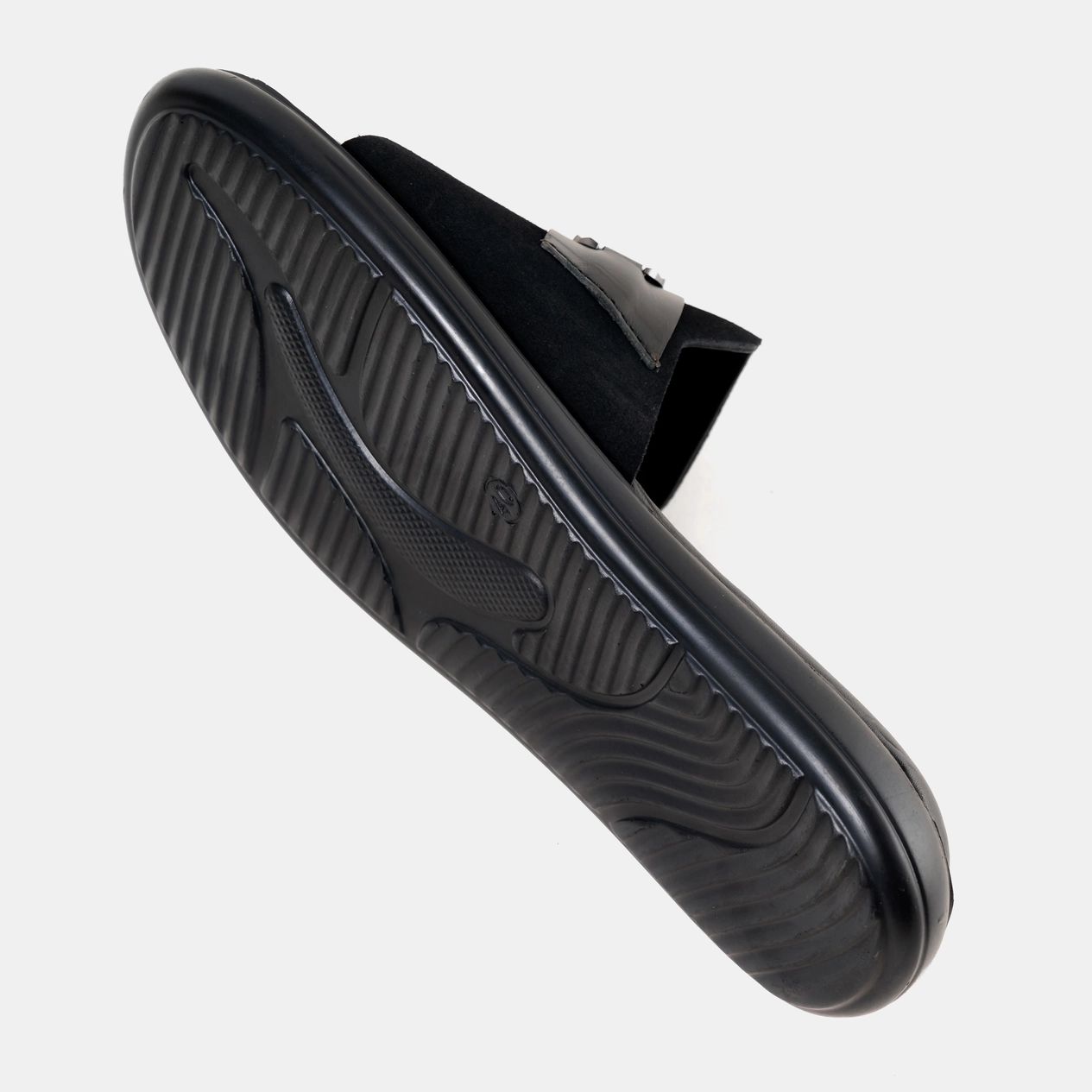 Upper Suede Black Horsebit Handmade Sandal Image