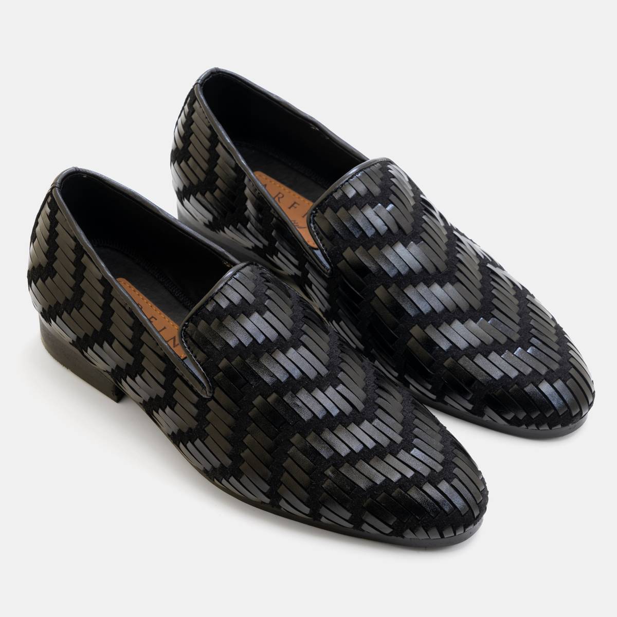 Stripe Braided & Suede Loafer