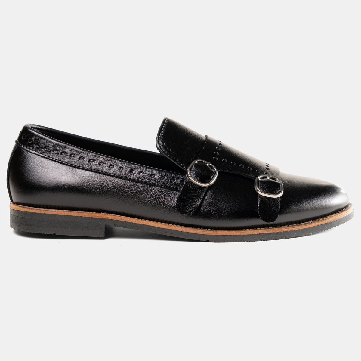 Double Monk Loafer with Knotholes black Image