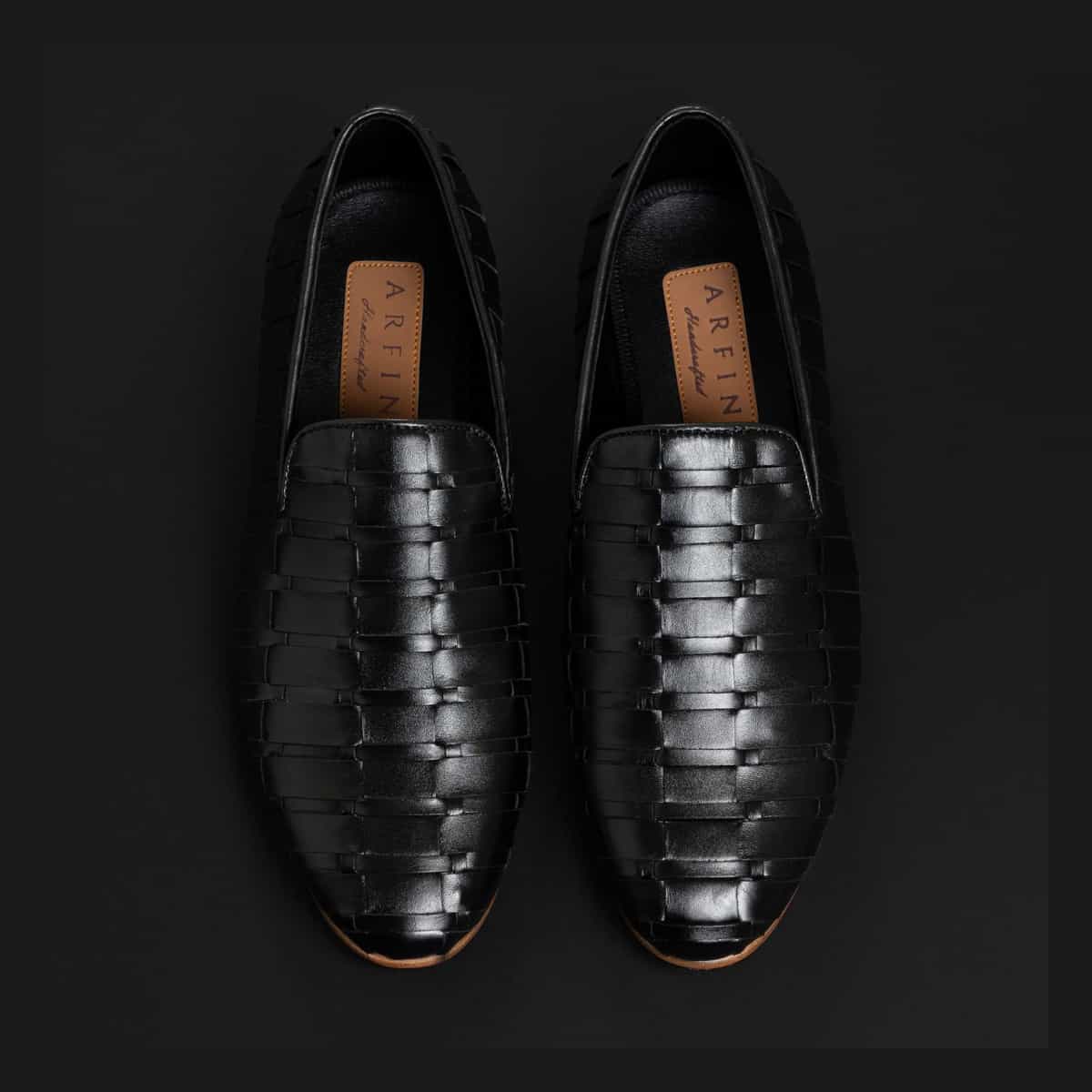 Black Tile Braided Loafer Image