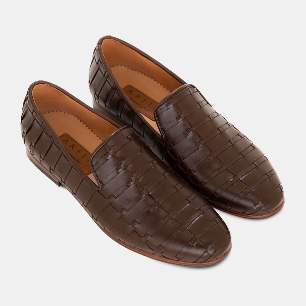Walnut Tile Braided Loafer