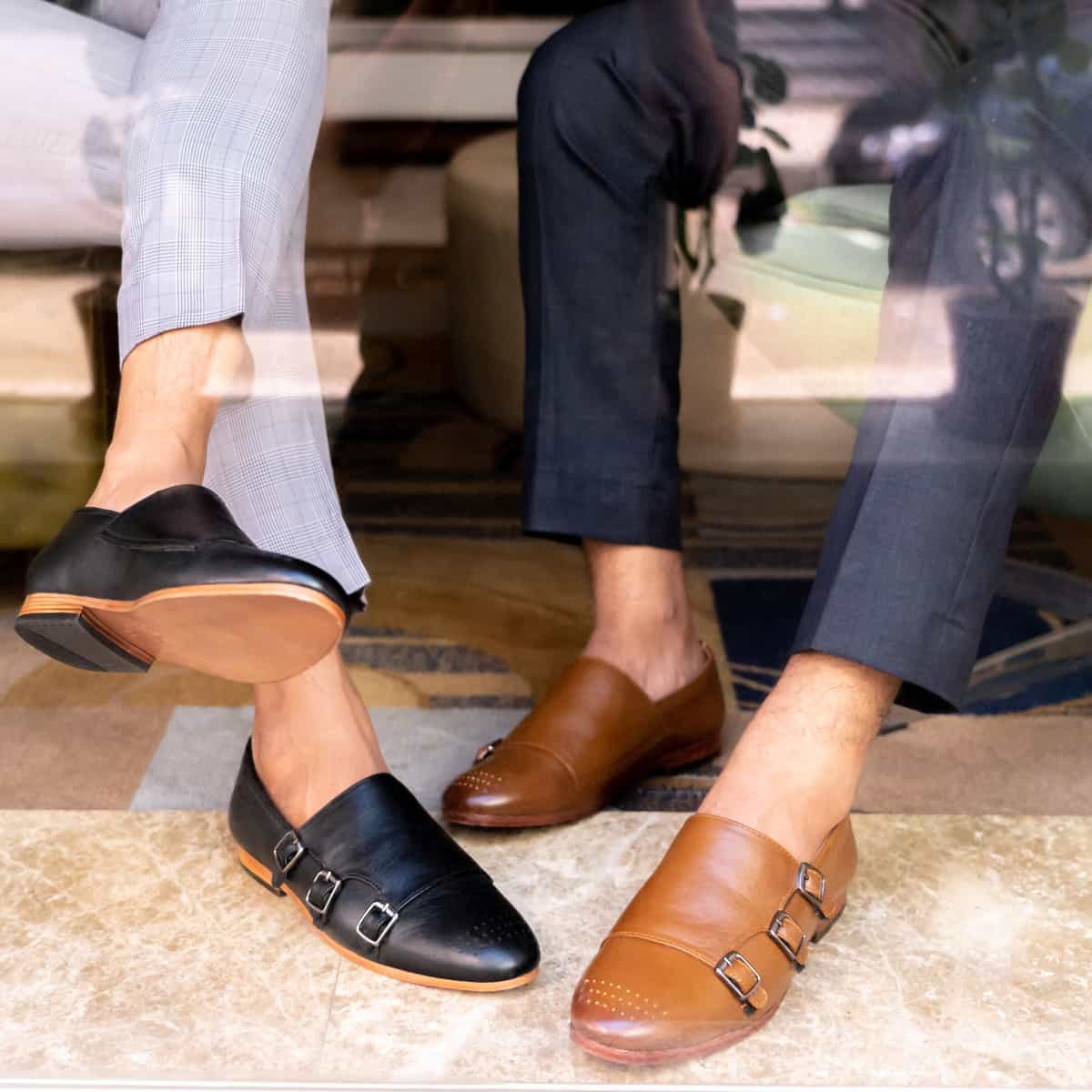 Triple Monk Loafer in Black Image