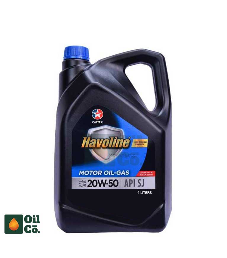 CALTEX HAVOLINE MOTOR OIL-GAS 20W-50 MINERAL 4L