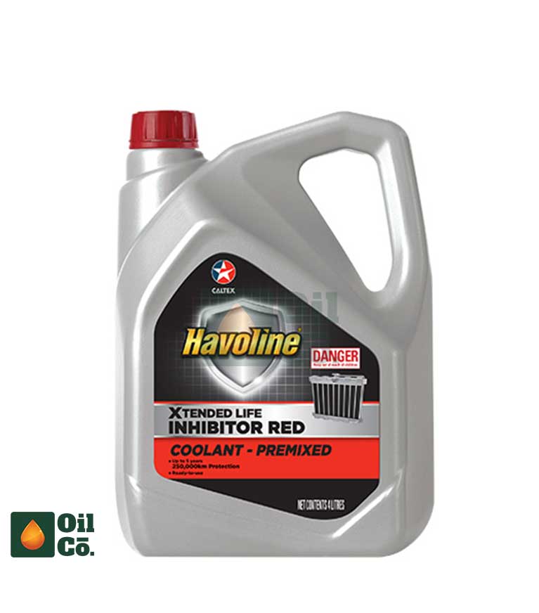 CALTEX HAVOLINE XLI PREMIXED COOLANT RED 4L