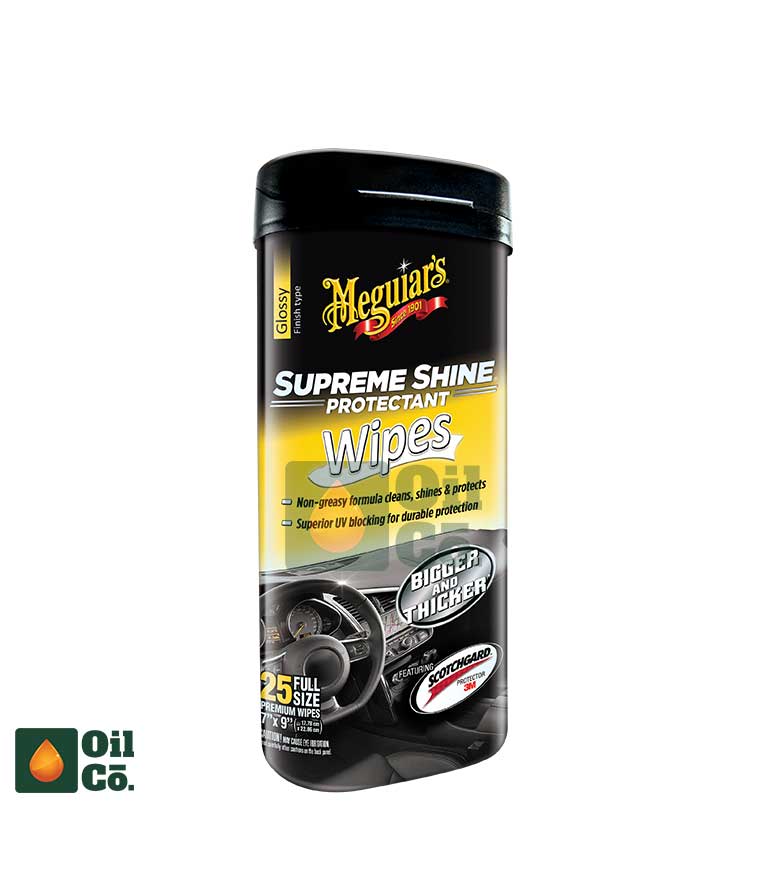 MEGUIAR'S SUPREME SHINE PROTECTANT WIPES 25 PACK