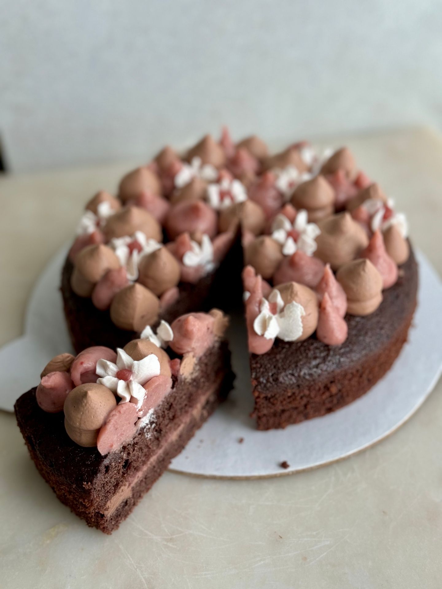 Strawberry & Lotkon Chocolate Torte