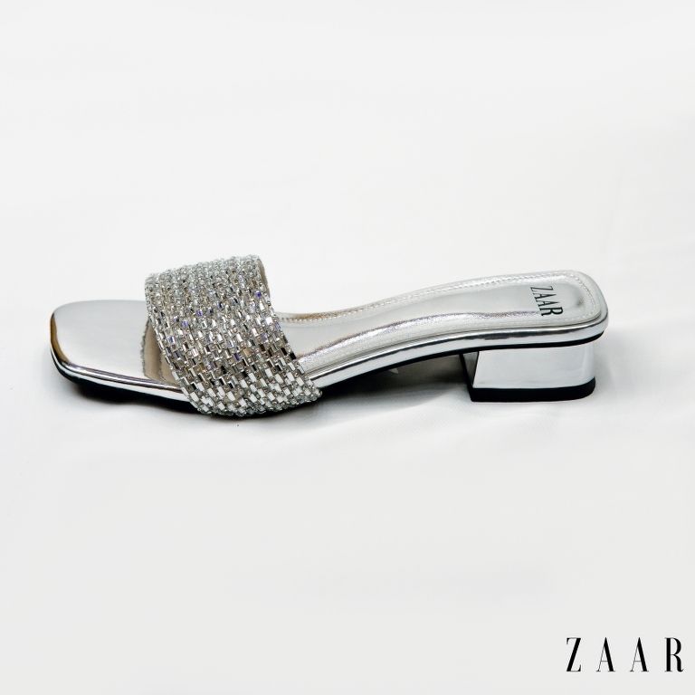 Bella Heels in Silver