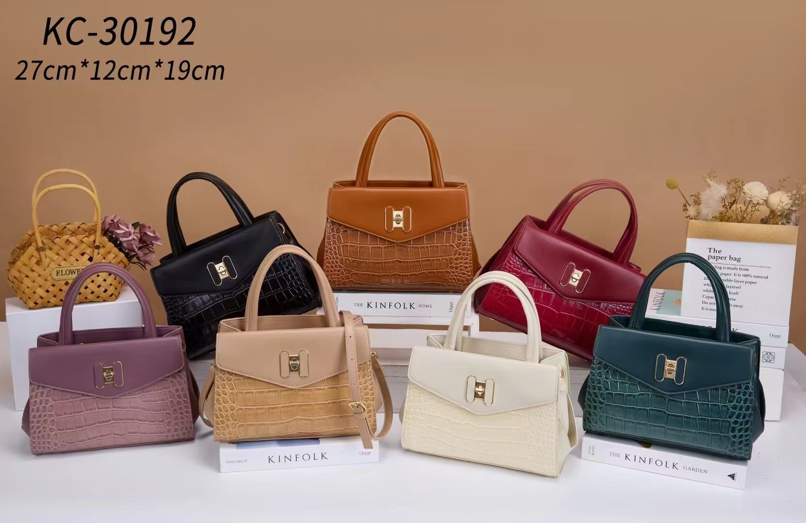 KC 30192 - Khaki, Pink, Brown, White