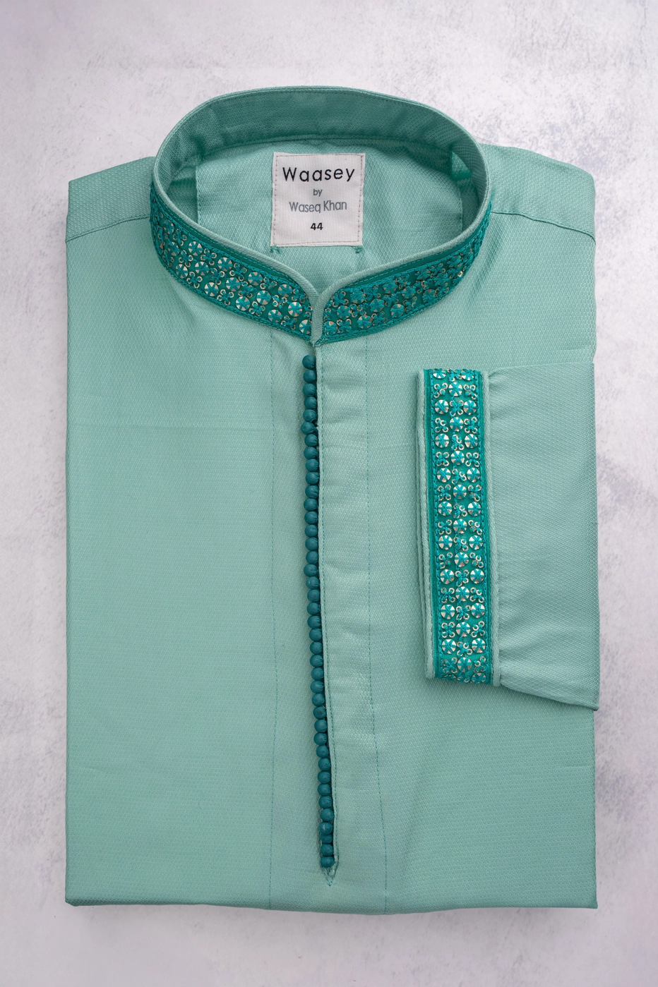 Beaded Mint Panjabi