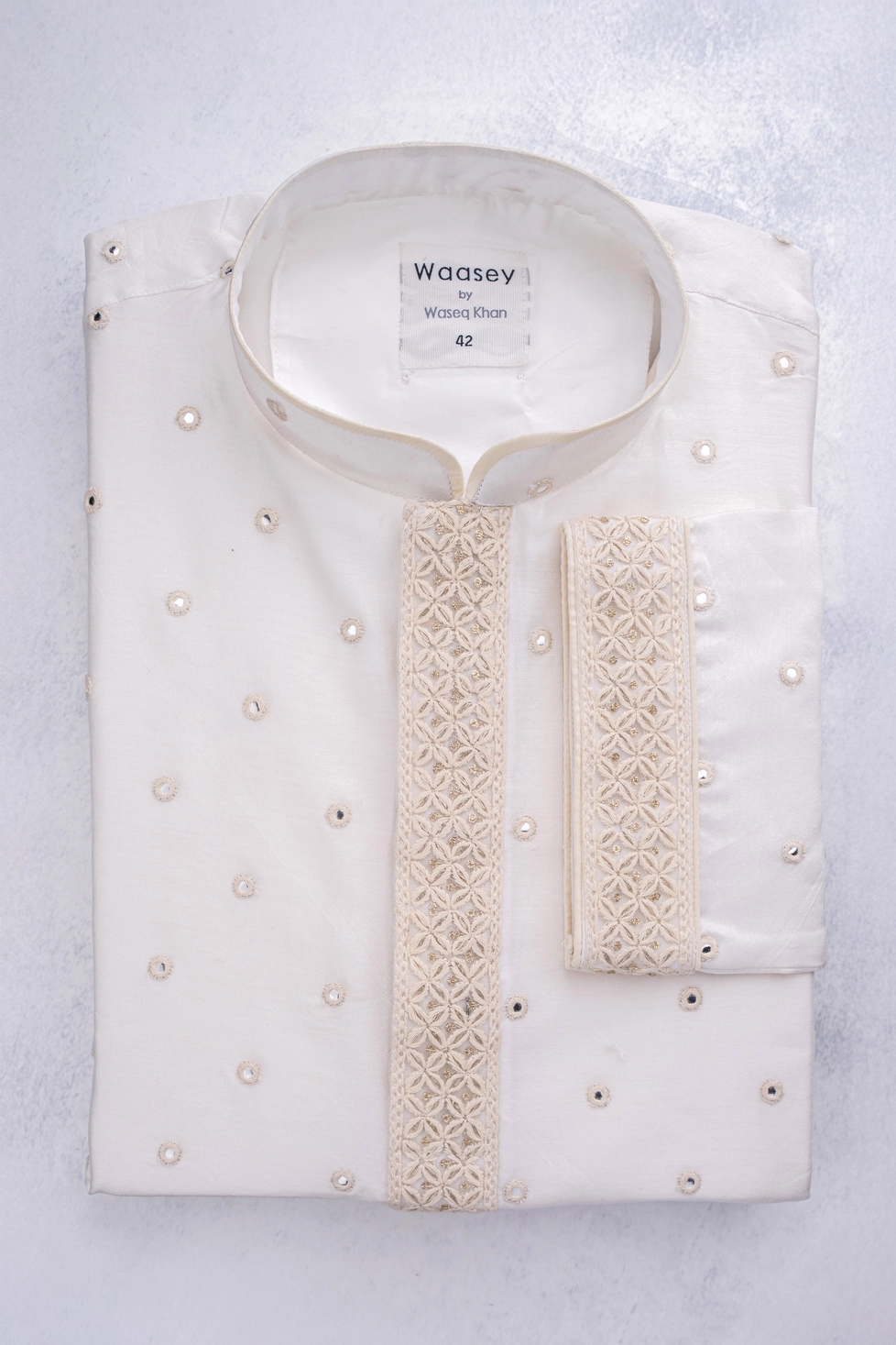 Contrast Trim Mirror Panjabi