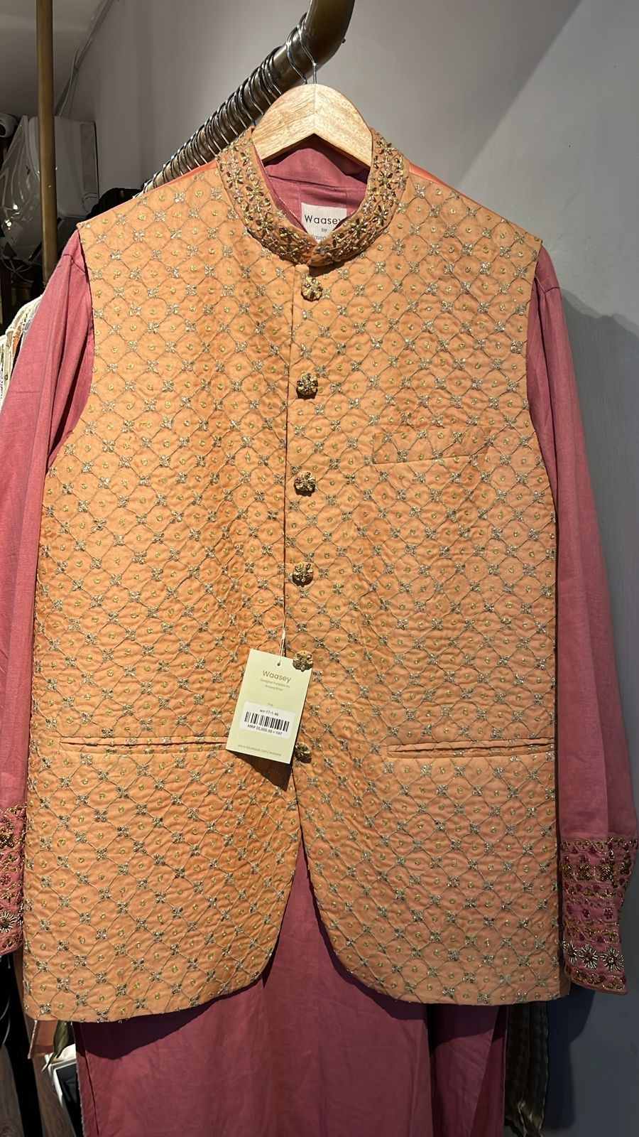 Amber Diamond-Patterned Coatie