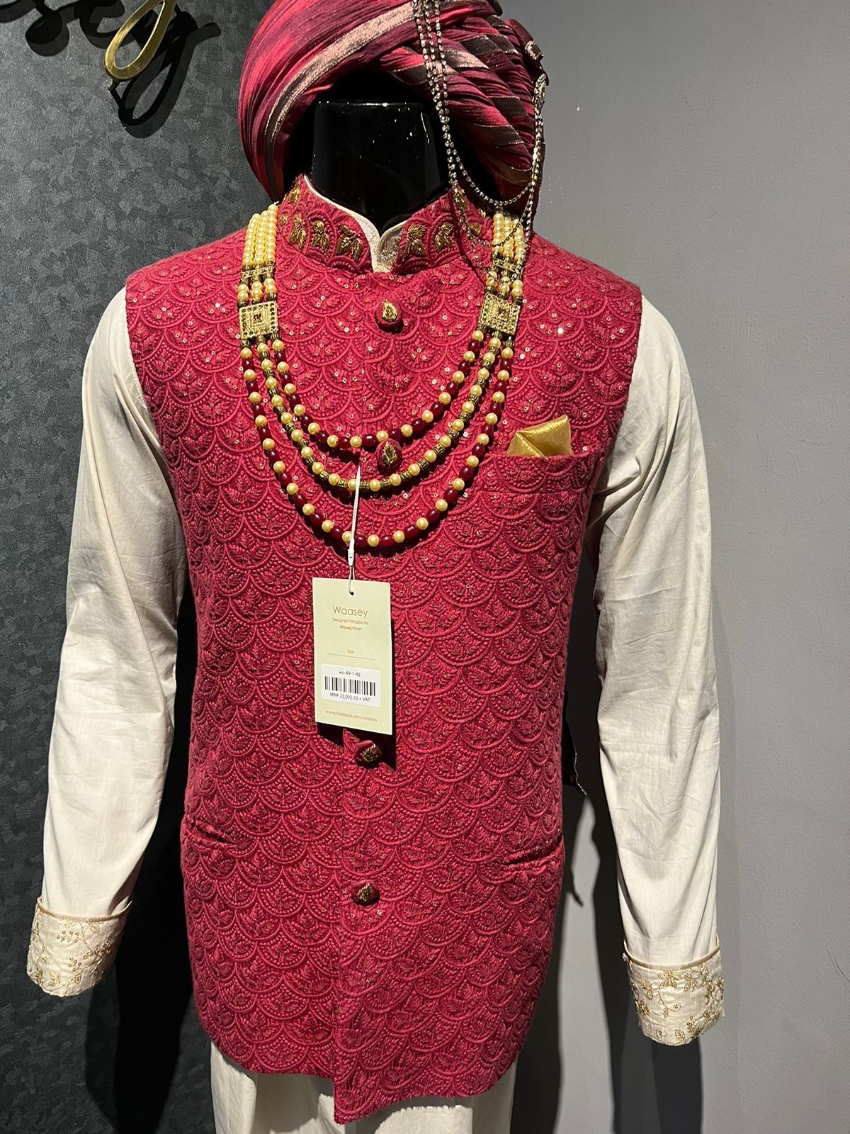 Rich Red Embroidered Coatie