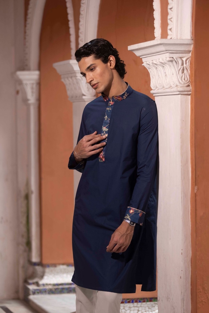 Navy Blue Panjabi